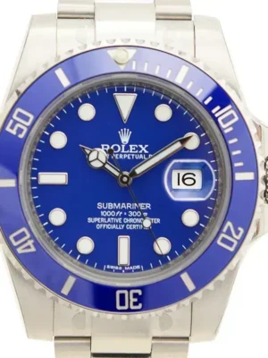 Rolex Submariner 116619-0001 40mm 18K White Gold Oyster Bracelet Automatic Blue Dial