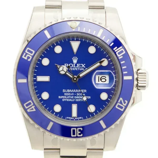 Rolex Submariner 116619-0001 40mm 18K White Gold Oyster Bracelet Automatic Blue Dial