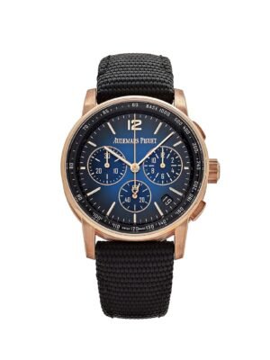 Audemars Piguet Code 11.59 26393OR.OO.A002KB.03 Selfwinding Chronograph Rose Gold Blue Dial (2022)