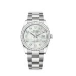 Rolex Datejust 126284RBR-0012 Stainless Steel White Gold Mother of Pearl Dial