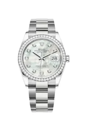 Rolex Datejust 126284RBR-0012 Stainless Steel White Gold Mother of Pearl Dial