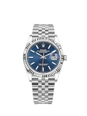 Rolex Datejust 126234 White Gold Stainless Steel Blue Dial Jubilee