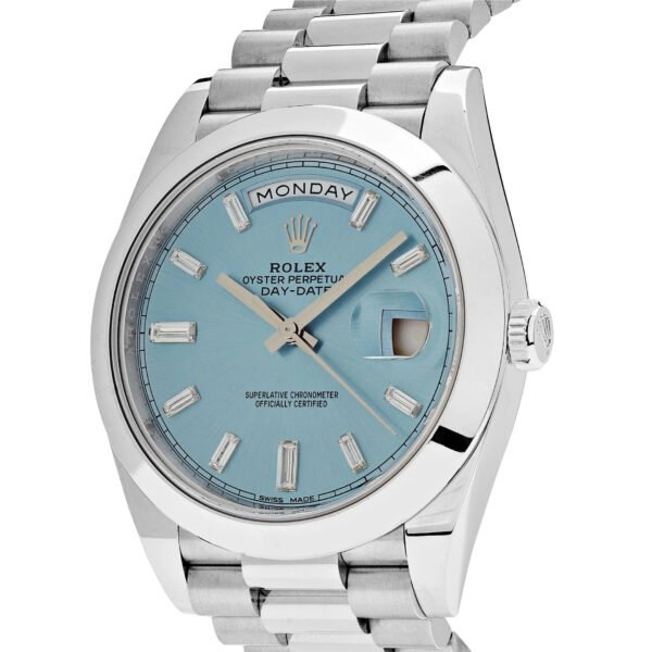 Rolex Day-Date 228206 Platinum Ice Blue Diamond Dial