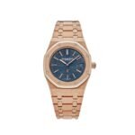Audemars Piguet Royal Oak 15202OR.OO.1240OR.01 'Jumbo' Extra-Thin Rose Gold Blue Dial