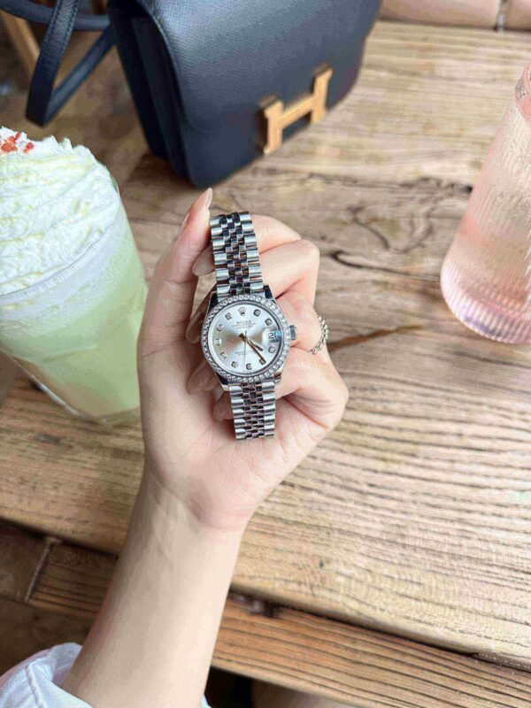 Rolex Datejust 278384RBR-0034 White Gold Stainless Steel Silver Dial