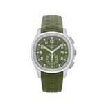 Patek Philippe Aquanaut 5968G-010 Chronograph White Gold Khaki Green Dial