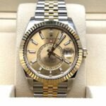 Rolex Sky-Dweller 326933 Stainless Steel Yellow Gold Champagne Dial
