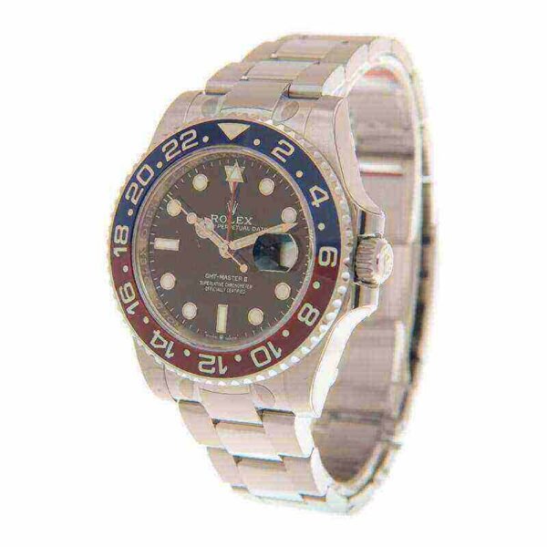 Rolex GMT Master II 116719BLRO 40mm Pepsi Blue and Red Bezel Stainless Steel Automatic Black Dial