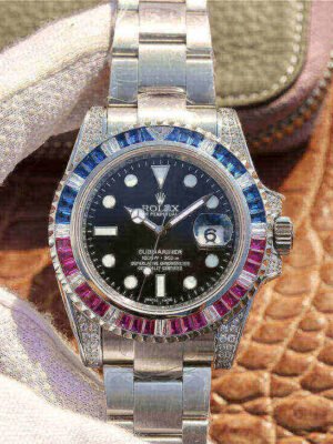 Rolex Submariner M126610LN-0007 Silver Blue/Red Diamond