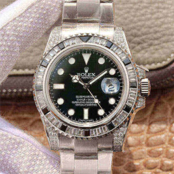 Rolex Submariner M126610LN-0006 Silver Black Diamond 40mm