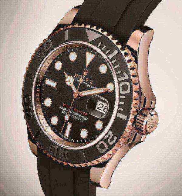 Rolex Yacht-Master 116655 Black 40mm Automatic Black Dial 18 ct Everose Gold