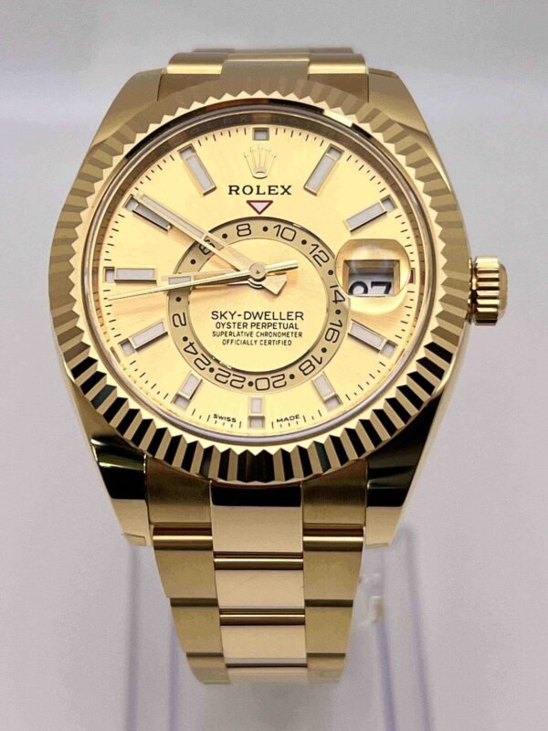 Rolex Sky-Dweller 326938 Yellow Gold Champagne Dial