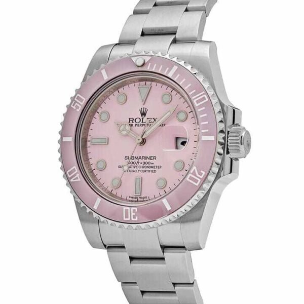 Rolex Submariner Date 116610LN Stainless Steel With Aftermarket Custom Made Pink Dial