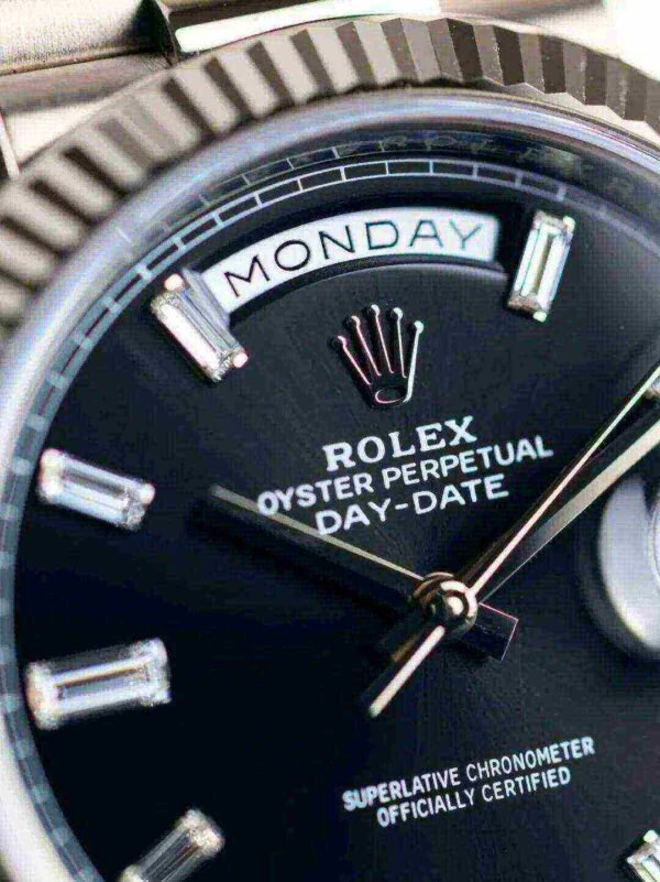 Rolex Day-Date 228239-0005 White Gold Black Diamond Dial