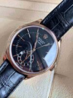 Rolex Cellini Dual Time Rose Gold Automatic Mens Watch 50525-L