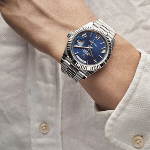 Rolex Day-Date 228239 White Gold Blue Dial