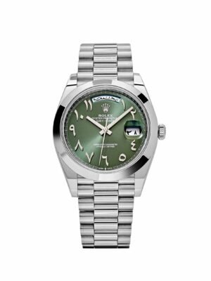 Rolex Day-Date 228206 Platinum Olive Green Arabic Dial (2021)