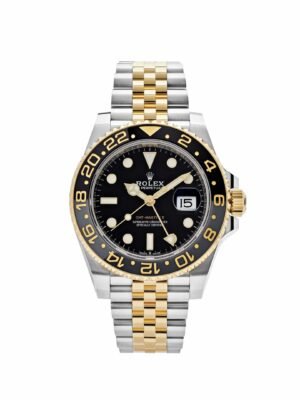 Rolex GMT-Master II 126713GRNR Stainless Steel Yellow Gold Black Dial Jubilee