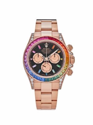 Rolex Daytona 116595RBOW 'Rainbow' Rose Gold Black Dial Sapphire Bezel