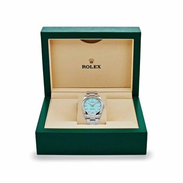 Rolex Oyster Perpetual 124300 Stainless Steel Tiffany Blue Turquoise Dial