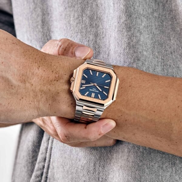 Patek Philippe Cubitus 5821/1AR-001 Stainless Steel Rose Gold Blue Dial