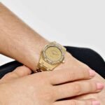 Audemars Piguet Royal Oak 14587/708BA Yellow Gold Champagne Diamond Bezel Diamond Dial (1994)