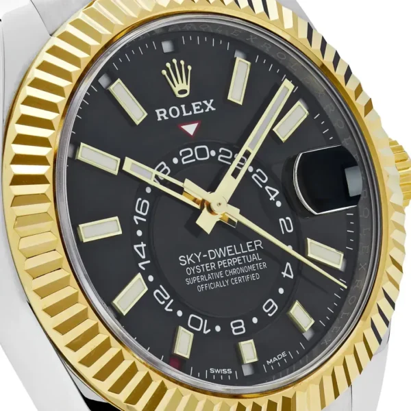 Rolex Sky-Dweller 326933-0002 Stainless Steel Yellow Gold Black Dial (2020)