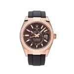 Rolex Sky-Dweller 326235 Rose Gold Brown Chocolate Dial Oysterflex