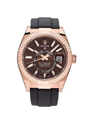 Rolex Sky-Dweller 326235 Rose Gold Brown Chocolate Dial Oysterflex