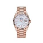 Rolex Day-Date 128235 Rose Gold Mother of Pearl Diamond Dial