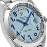 Rolex Day-Date 228206 Platinum Ice Blue Arabic Dial Smooth Dial