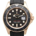 Rolex Yacht-Master 116655 Black 40mm Automatic Black Dial 18 ct Everose Gold