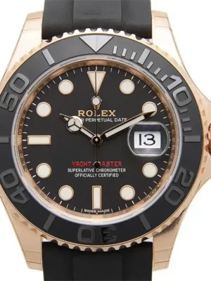 Rolex Yacht-Master 116655 Black 40mm Automatic Black Dial 18 ct Everose Gold