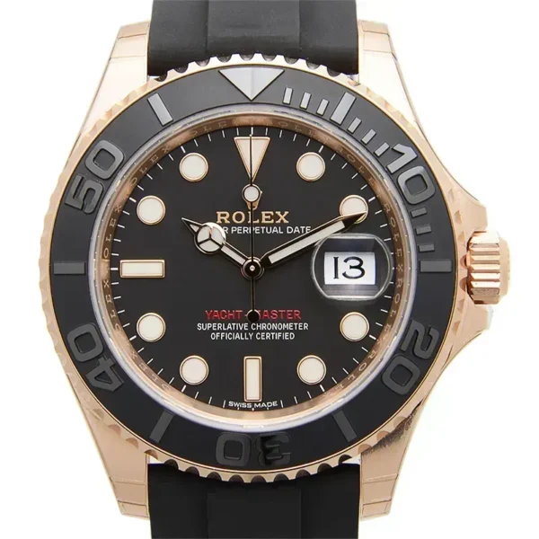 Rolex Yacht-Master 116655 Black 40mm Automatic Black Dial 18 ct Everose Gold