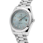 Rolex Day-Date II 218206 Platinum Blue Diamond Dial