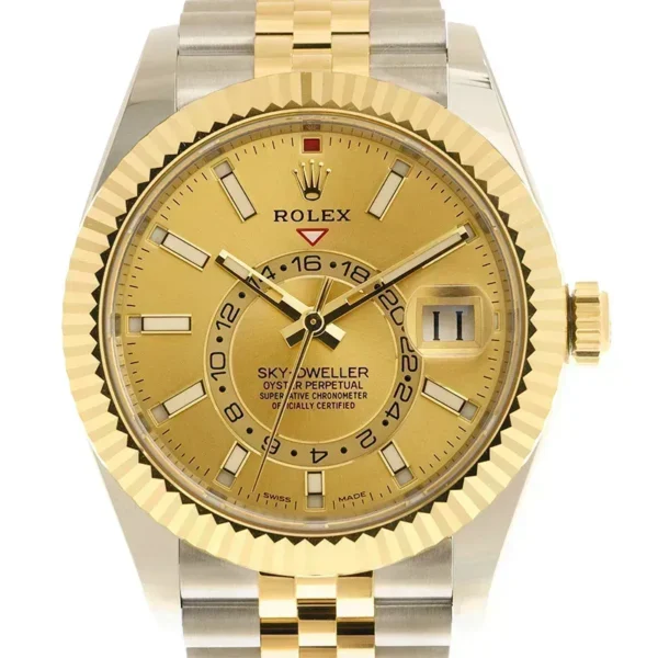 Rolex Sky-Dweller 326933-0004 42mm Stainless Steel Yellow Gold Dial