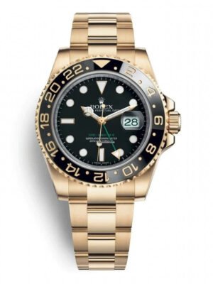 Rolex GMT-Master II 116718LN Yellow Gold Black Dial