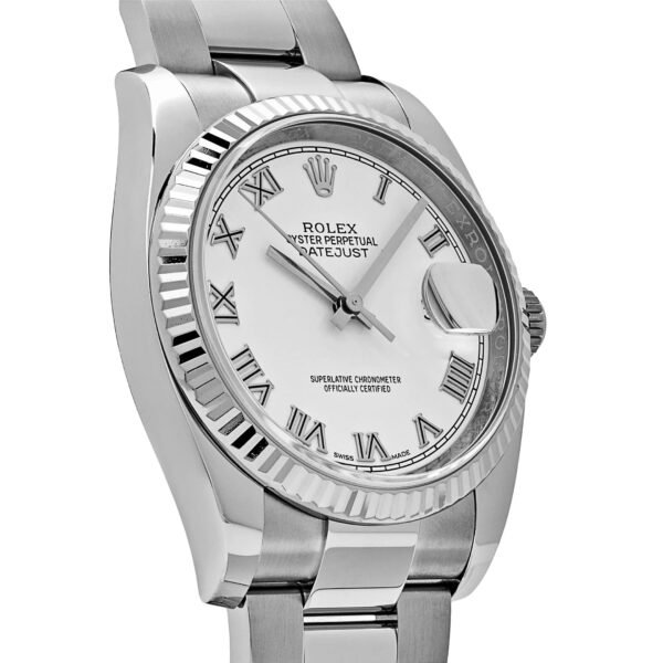Rolex Datejust 116234 Stainless Steel and White Gold White Dial