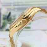 Rolex Day-Date 36 Champagne Diamond Dial Gold Diamond Bezel Watch 128348RBR-0008