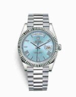 Rolex Oyster Perpetual Day-Date 40 in Platinum with Ice-Blue Dial Men's Watch 228236-0012