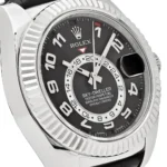 Rolex Sky-Dweller 326139-L(FC) White Gold Black Dial Leather Strap
