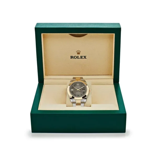Rolex Datejust 126303-72613 'Wimbledon' Yellow Gold Stainless Steel Slate Dial (2021)
