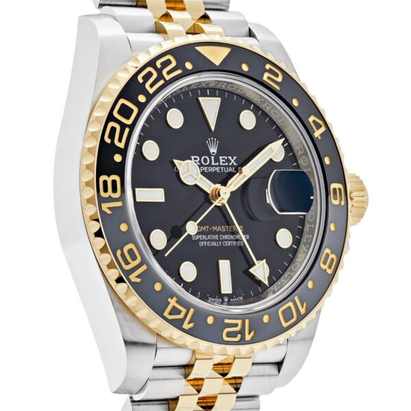 Rolex GMT-Master II 126713GRNR Stainless Steel Yellow Gold Black Dial Jubilee
