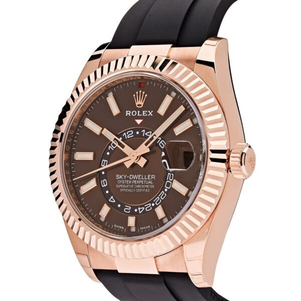Rolex Sky-Dweller 326235 Rose Gold Brown Chocolate Dial Oysterflex