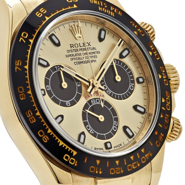 Rolex Cosmograph Daytona 116518LN-0040 Yellow Gold Champagne Black Dial