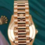 Rolex Day-Date 36 Carnelian Dial Gold Diamond Bezel Watch 128348RBR-0049 128348RBR