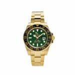 Rolex GMT-Master II 116718 Yellow Gold Green Dial Black Bezel