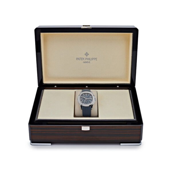 Patek Philippe Aquanaut 5164G-001 'Travel Time' White Gold Blue-Gray Dial