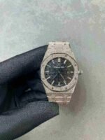 Audemars Piguet Oak Frosted Gold Quartz Black dial, 33mm, 18k White gold, 67653BC.GG.1263BC.02
