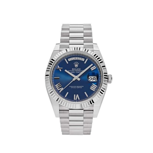 Rolex Day-Date 228239 White Gold Blue Dial